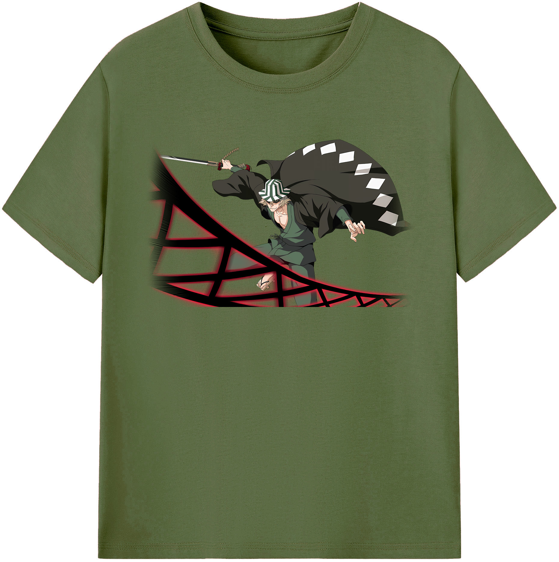 （画像用） "ブリーチ 浦原 喜助（うらはら きすけ） BLEACH Urahara Kisuke " 綿100％半袖Tシャツ（フロントプリント）
